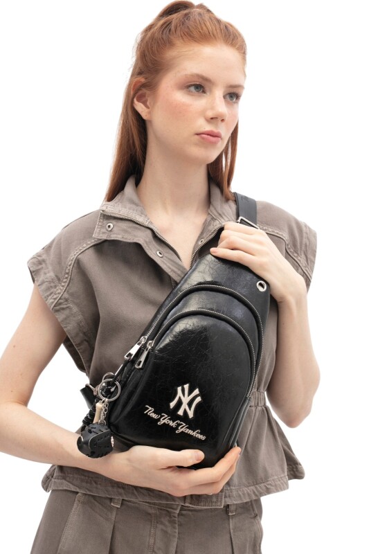 New York Yankees Siyah Kadın Omuz Çantası - New York Yankees (1)