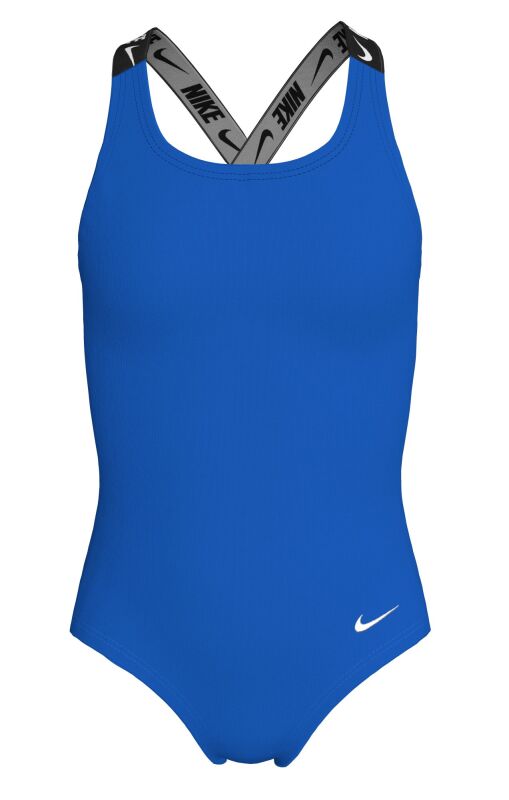Nike Swim Logo Tape Crossback One Piece Mavi Çocuk Mayo - Nike Swim