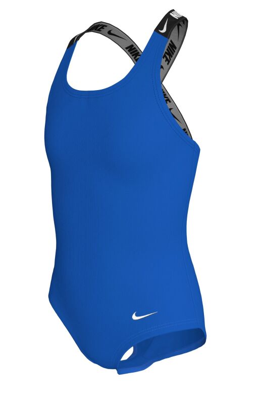 Nike Swim Logo Tape Crossback One Piece Mavi Çocuk Mayo - Nike Swim (1)