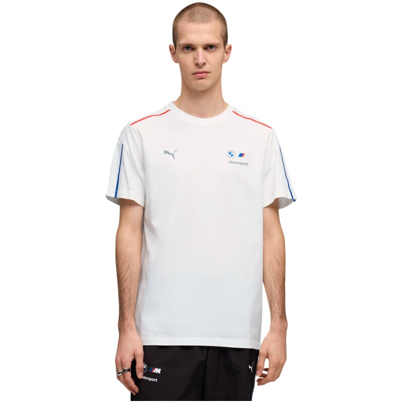 Puma BMW M MotorSports Sportswear MT7 Tee Beyaz Erkek Tshirt - Puma