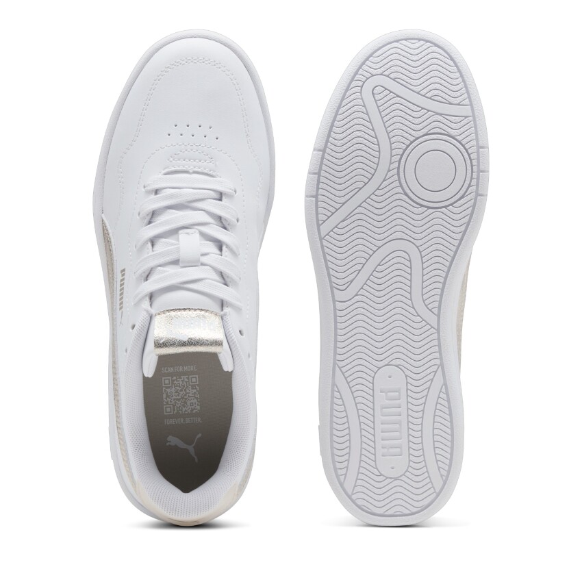 Puma Court Lally Metallic Whisper Beyaz Kadın Sneaker Ayakkabı - 5