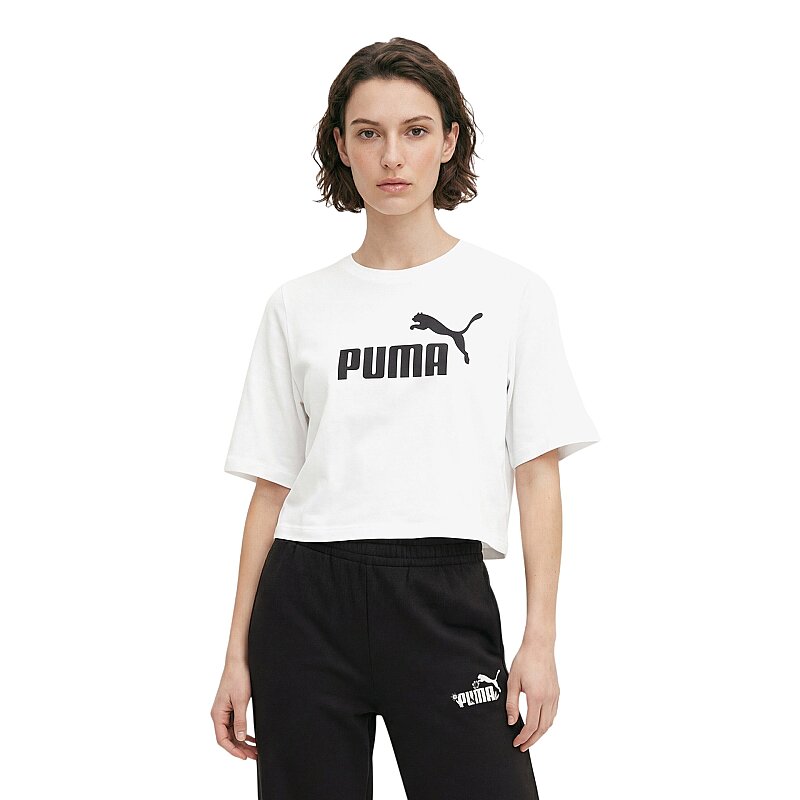 Puma ESS Cropped No. 1 Logo Tee Kadın Tshirt - 1