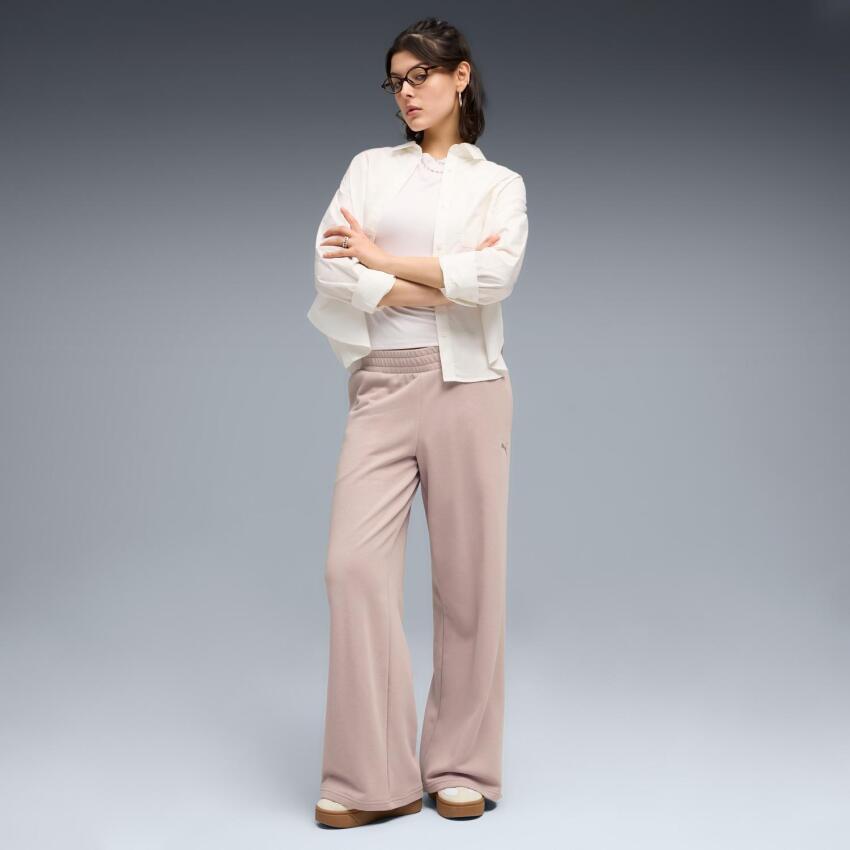 Puma Ess Wide Leg Pembe Kadın Eşofman Altı - 5