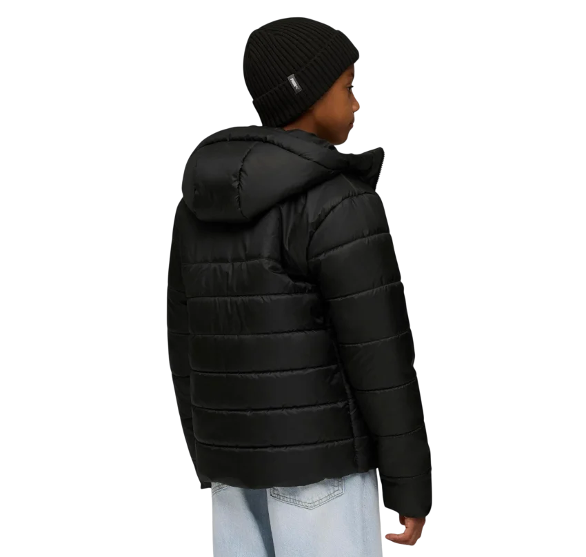 Puma Essential Hooded Padded Çocuk Siyah Mont - 5