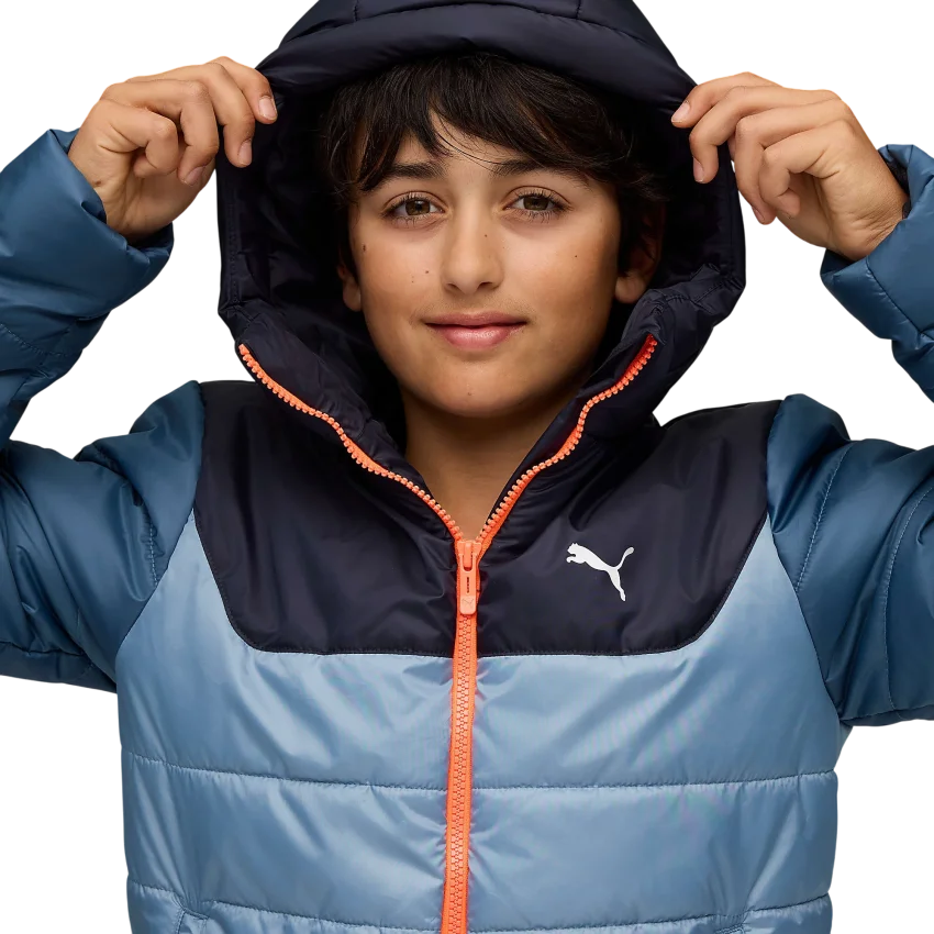 Puma Essentials Hooded Padded Çocuk Mavi Mont - 2
