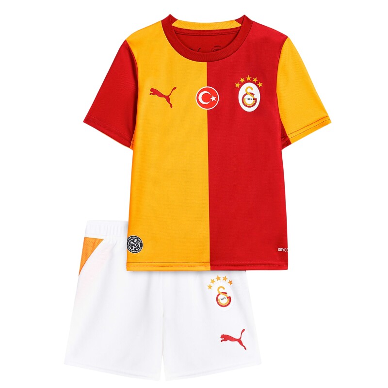 Puma Galatasaray 26/27 Çocuk İç Saha Sarı-Kırmızı Çocuk Forma Takımı - Puma