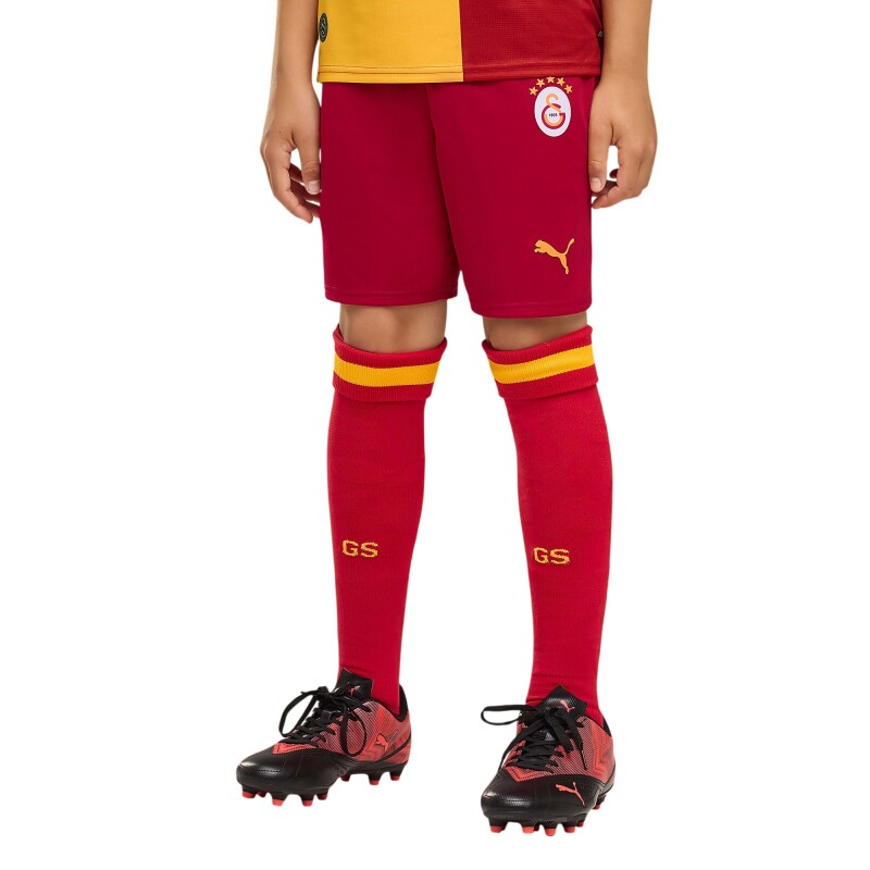 Puma Galatasaray 26/27 Futbol Sarı-Kırmızı Çocuk Şort - Puma