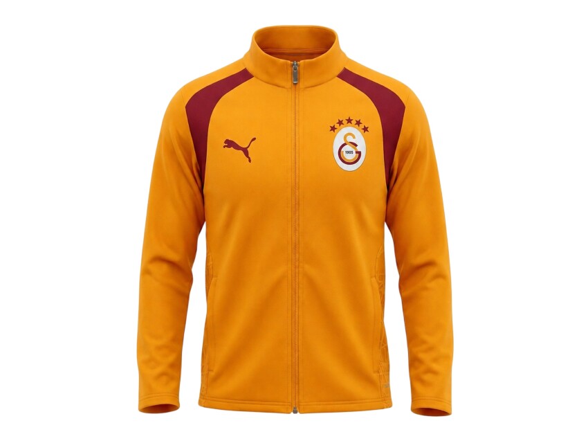 Puma Galatasaray Antrenman Sarı-Kırmızı Çocuk Eşofman Üstü - 1