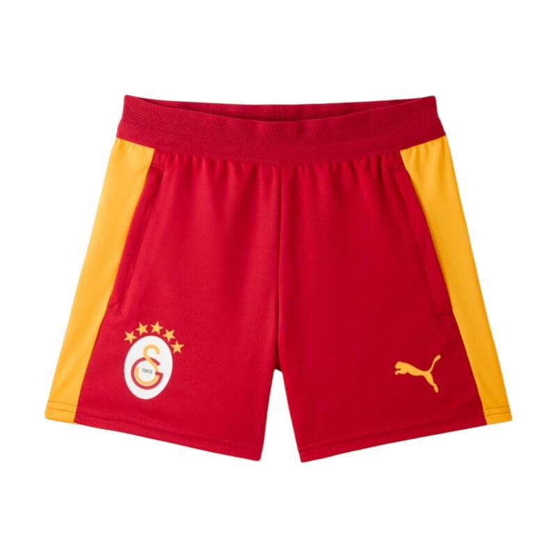 Puma Galatasaray Antrenman Sarı-Kırmızı Çocuk Şort - Puma