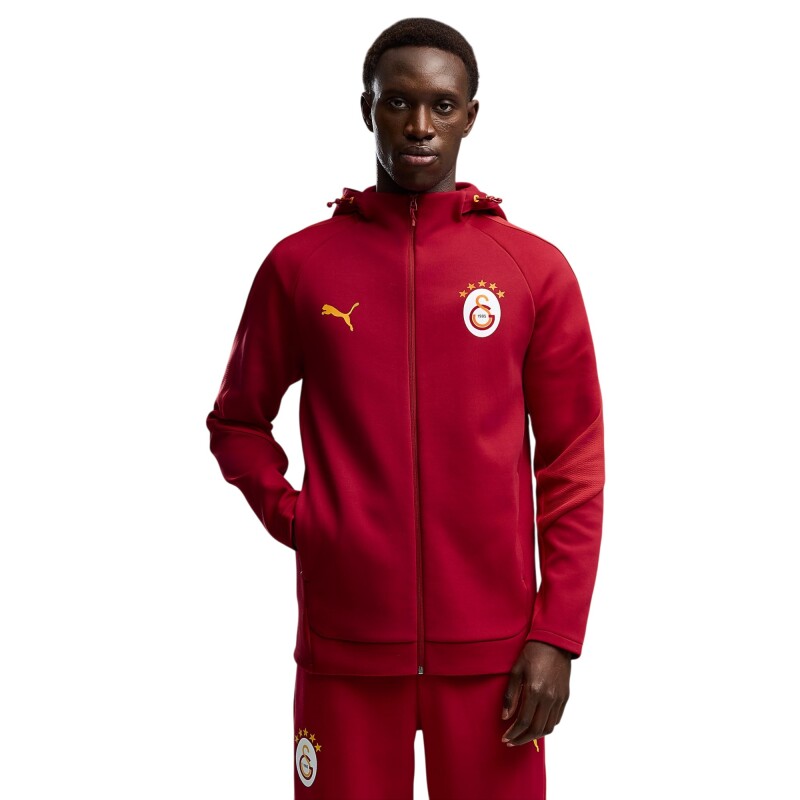 Puma Galatasaray Evostripe Sarı-Kırmızı Erkek Sweatshirt - Puma