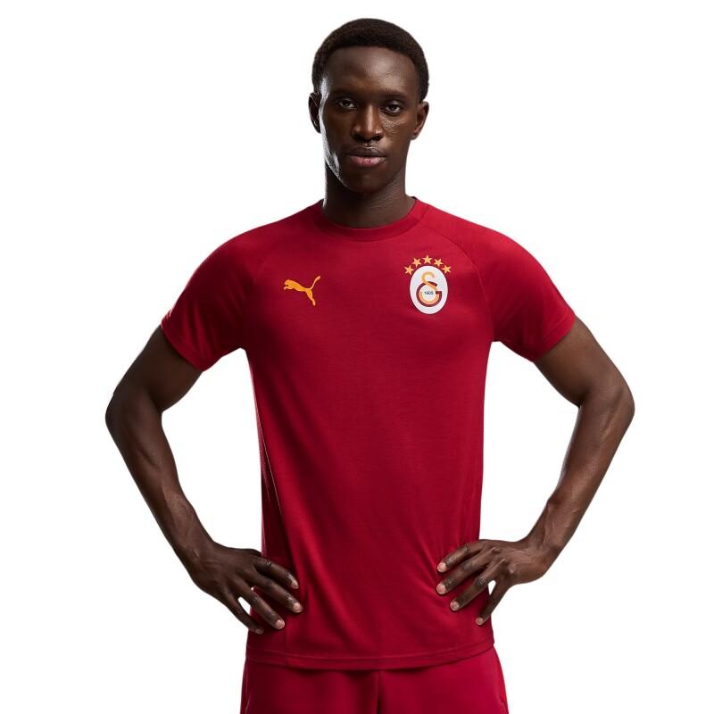 Puma Galatasaray Evostripe Sarı-Kırmızı Erkek Tshirt - Puma