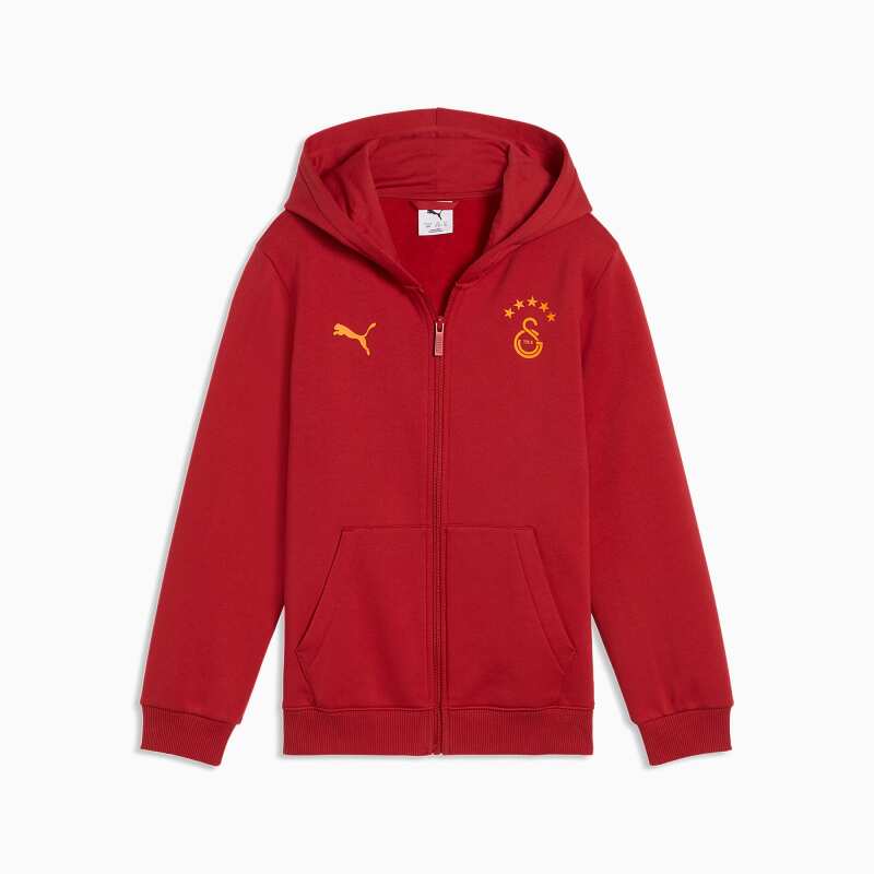 Puma Galatasaray FtblESS FZ Sarı-Kırmızı Çocuk Sweatshirt - 4