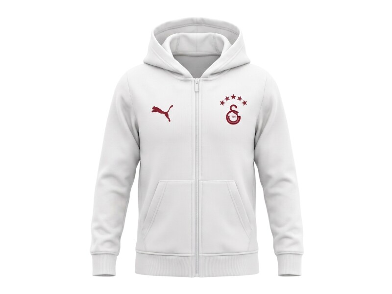 Puma Galatasaray FtblESSENTIALS Beyaz Çocuk Sweatshirt - Puma