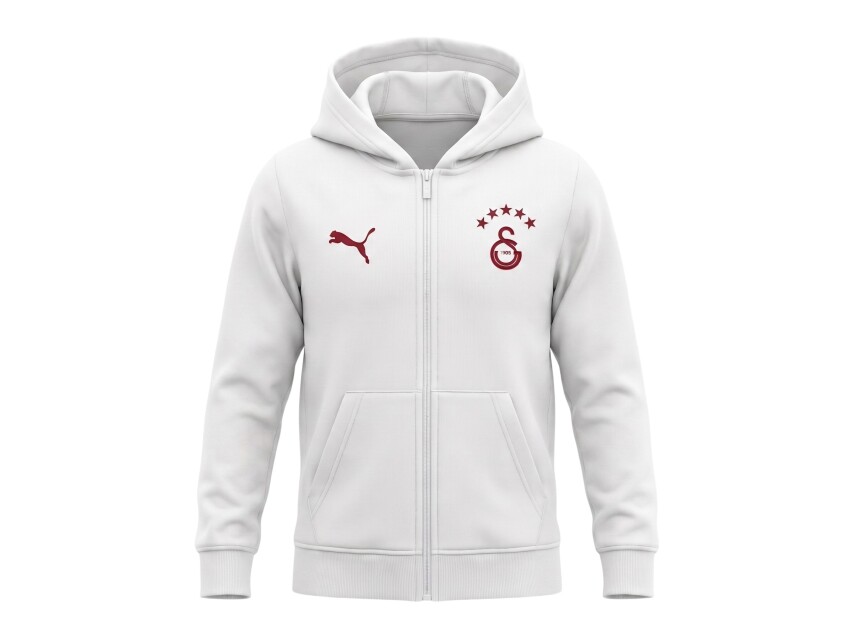 Puma Galatasaray FtblESSENTIALS Beyaz Çocuk Sweatshirt - 1