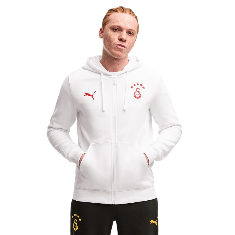 Puma Galatasaray FtblESSENTIALS Beyaz Erkek Sweatshirt - Puma