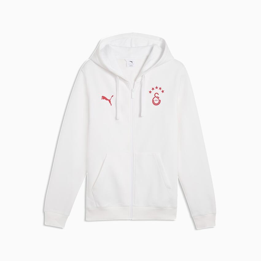 Puma Galatasaray FtblESSENTIALS Beyaz Erkek Sweatshirt - 4