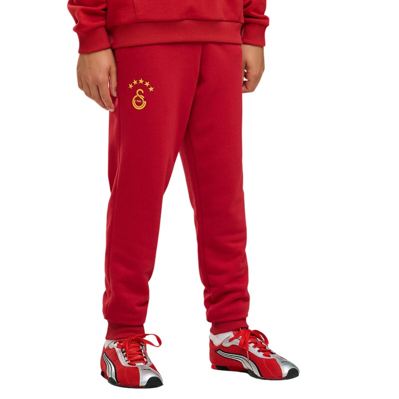 Puma Galatasaray FtblESSENTIALS Genç Sarı-Kırmızı Çocuk Eşofman Altı - Puma