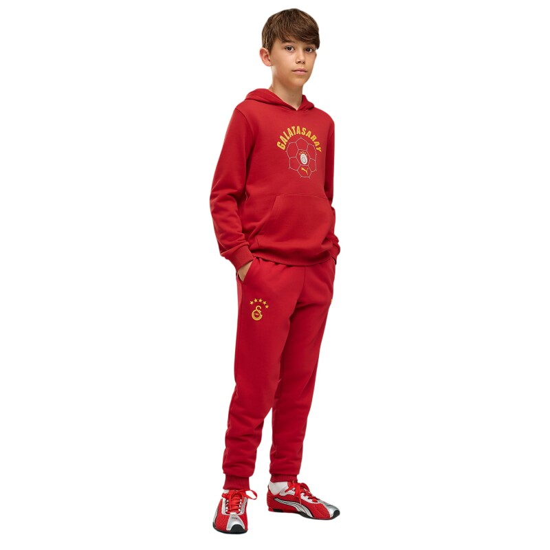 Puma Galatasaray FtblESSENTIALS Genç Sarı-Kırmızı Çocuk Eşofman Altı - 3