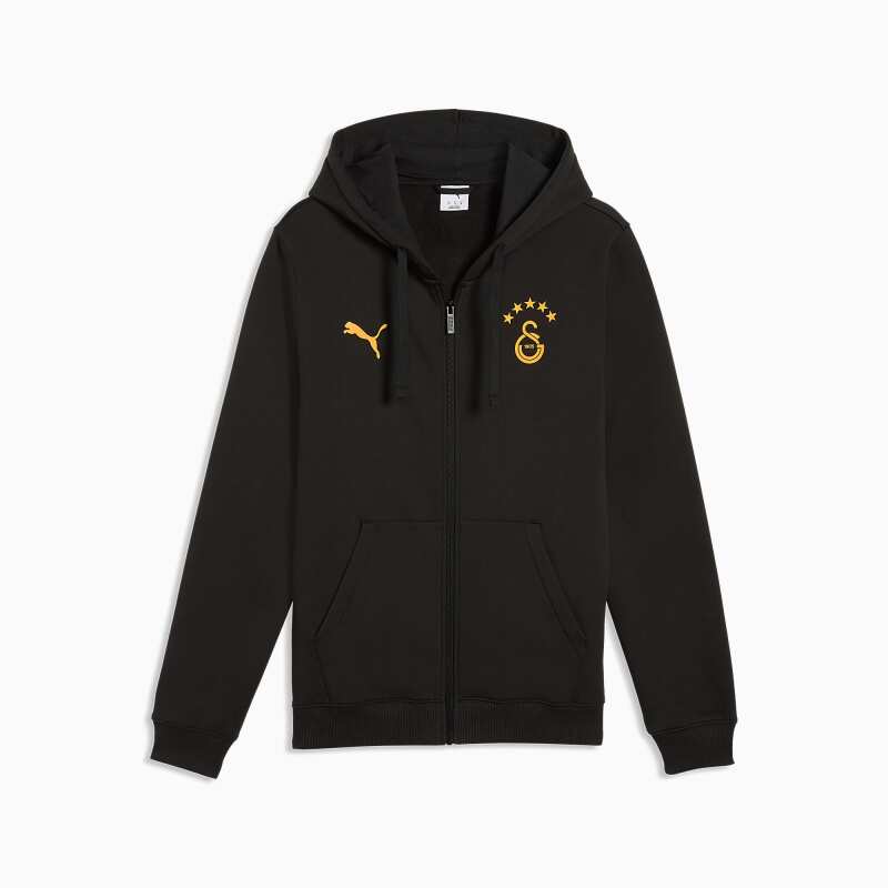 Puma Galatasaray FtblESSENTIALS Kapüşonlu Siyah Erkek Sweatshirt - 4