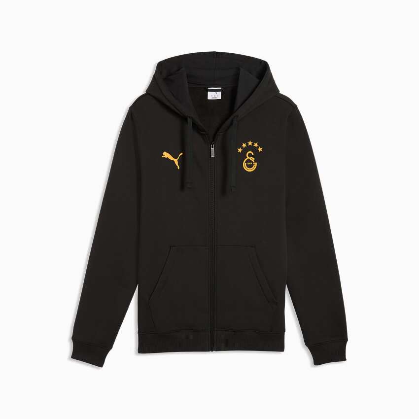 Puma Galatasaray FtblESSENTIALS Kapüşonlu Siyah Erkek Sweatshirt - 4