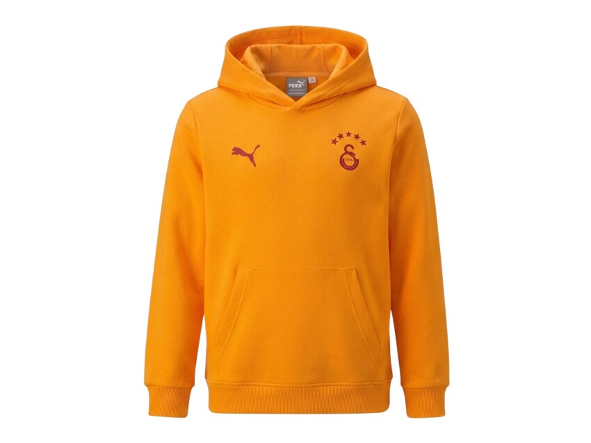 Puma Galatasaray FtblESSENTIALS Sarı-Kırmızı Çocuk Sweatshirt - 1
