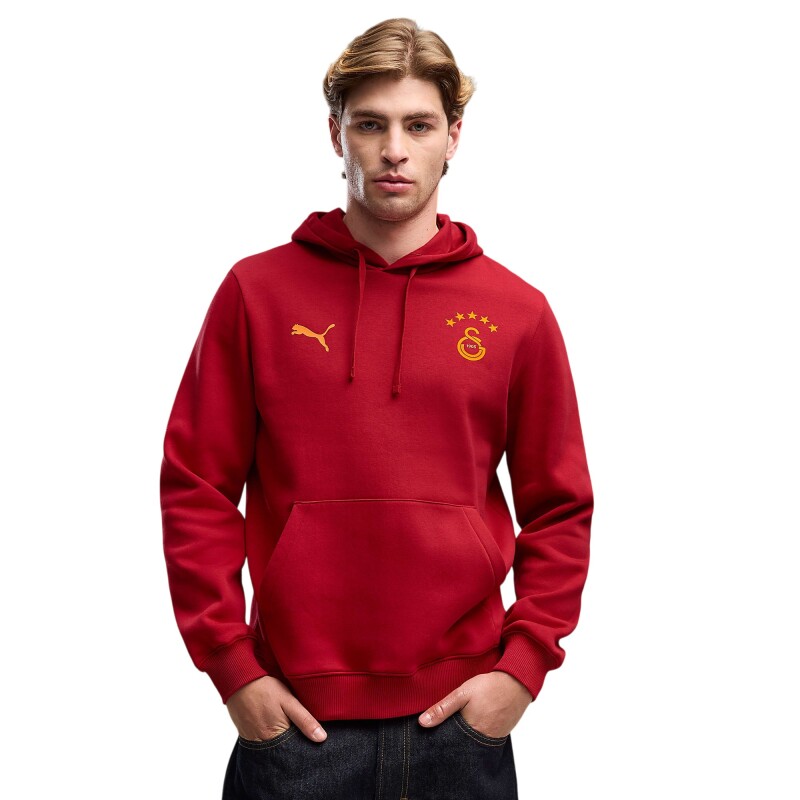 Puma Galatasaray FtblESSENTIALS Sarı-Kırmızı Erkek Sweatshirt - Puma
