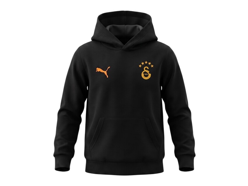 Puma Galatasaray FtblESSENTIALS Siyah Çocuk Sweatshirt - 1