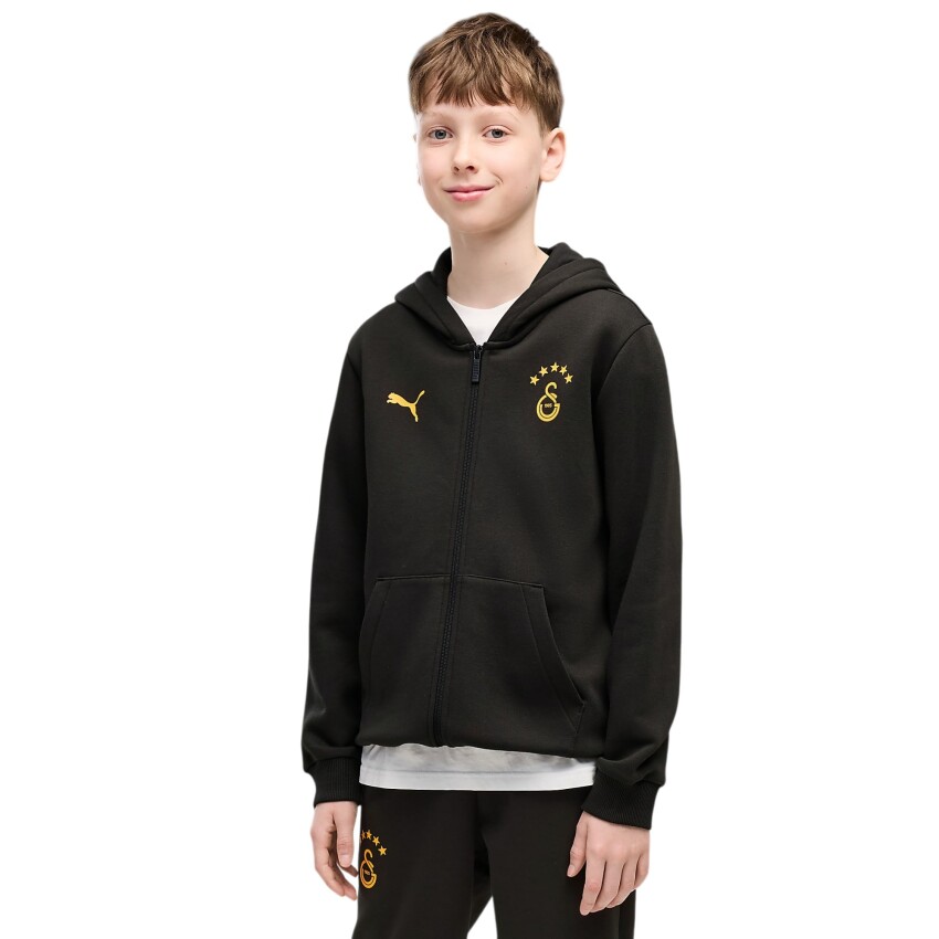 Puma Galatasaray FtblESSENTIALS Siyah Çocuk Sweatshirt - 1