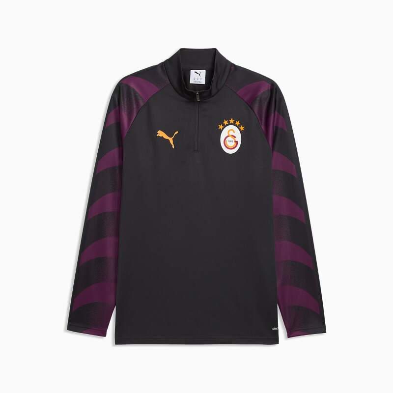 Puma Galatasaray Warm Up 1/4 Zip Top Antrasit Erkek Eşofman Üstü - 4