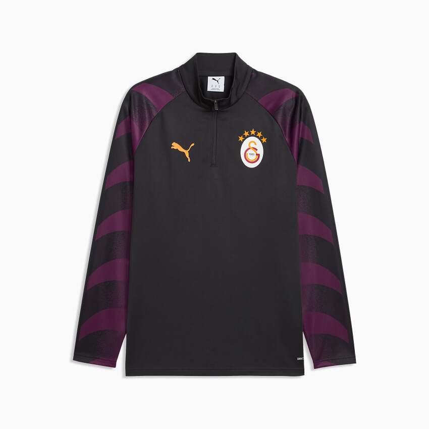 Puma Galatasaray Warm Up 1/4 Zip Top Antrasit Erkek Eşofman Üstü - 4