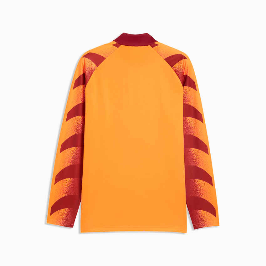 Puma Galatasaray Warm Up 1/4 Zip Top Sarı-Kırmızı Erkek Eşofman Üstü - 5