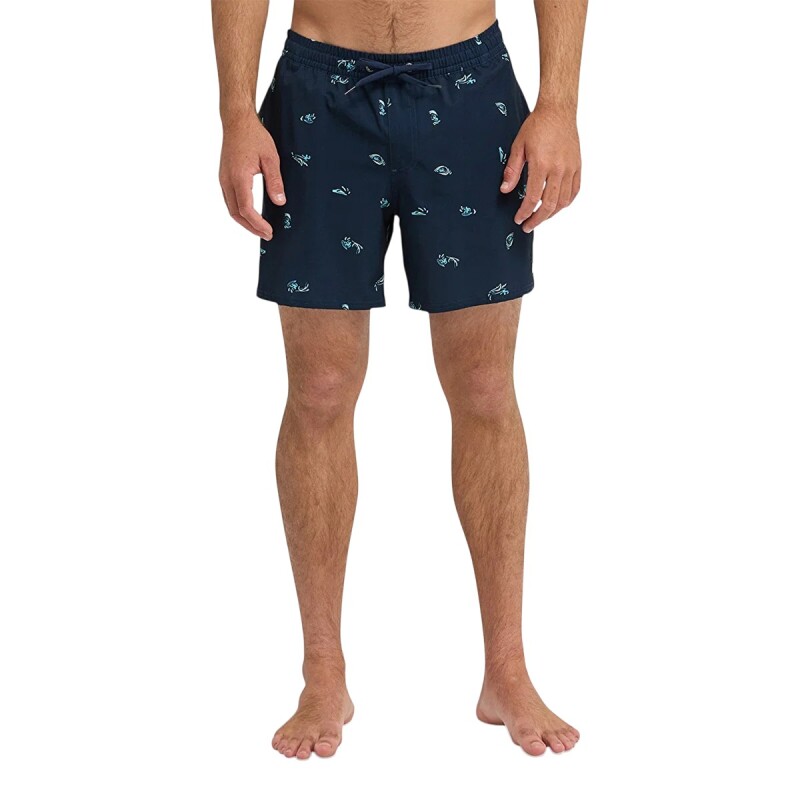 Quiksilver Strech Printed Lacivert Erkek Mayo - Quiksilver