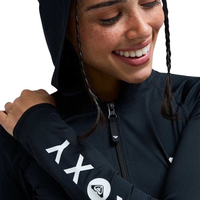Roxy Essentials Hood Antrasit Kadın Tshirt - 6