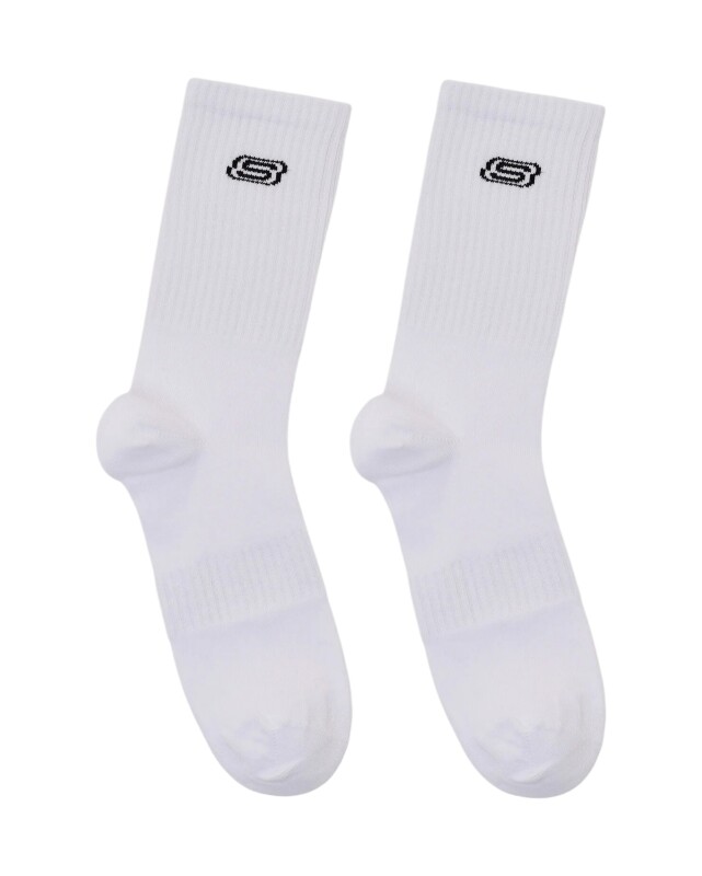 Skechers 2'li Paket Athleisure S Logo Beyaz Unisex Çorap - Skechers (1)
