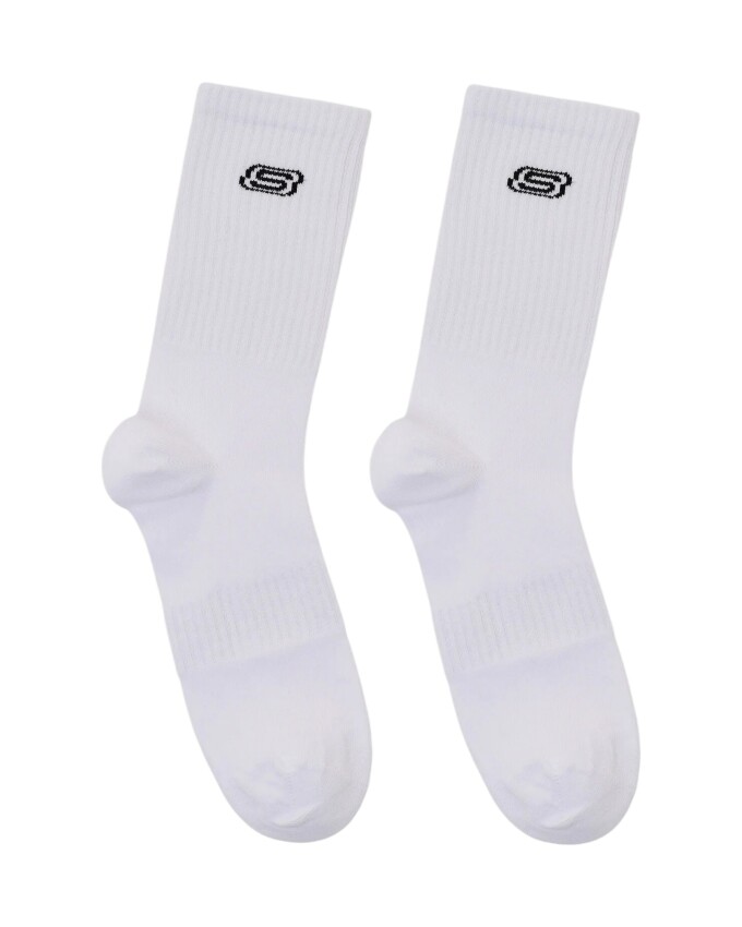 Skechers 2'li Paket Athleisure S Logo Beyaz Unisex Çorap - 2