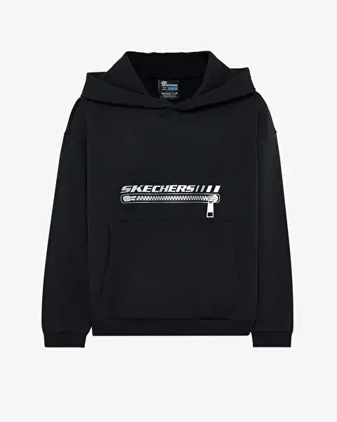 Skechers 2XI-Lock Hoodie Sweatshirt Siyah Çocuk Sweatshirt - 4