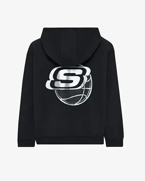 Skechers 2XI-Lock Hoodie Sweatshirt Siyah Çocuk Sweatshirt - 5
