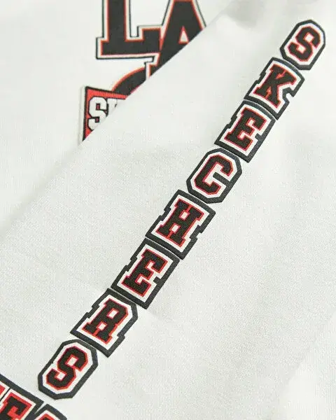 Skechers Fleece Hoodie Beyaz Çocuk Sweatshirt - 7