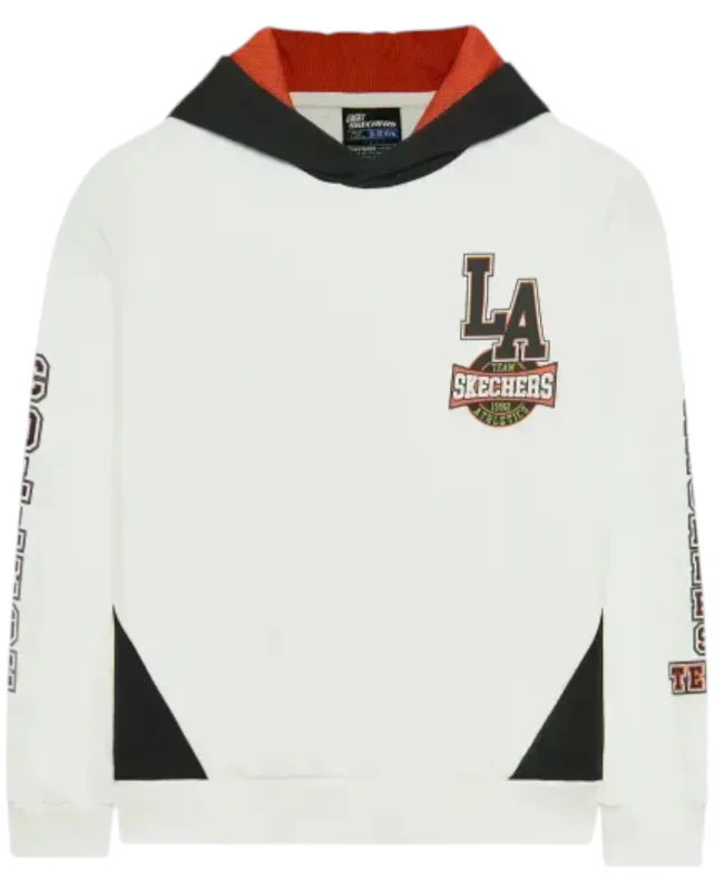 Skechers Fleece Hoodie Beyaz Çocuk Sweatshirt - Skechers (1)