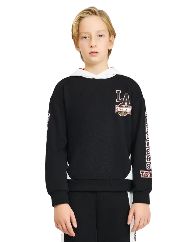 Skechers Fleece Hoodie Siyah Çocuk Sweatshirt - Skechers (1)