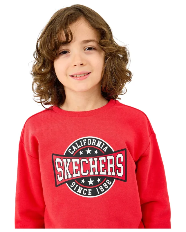 Skechers Crewneck Kırmızı Çocuk Sweatshirt - Skechers (1)