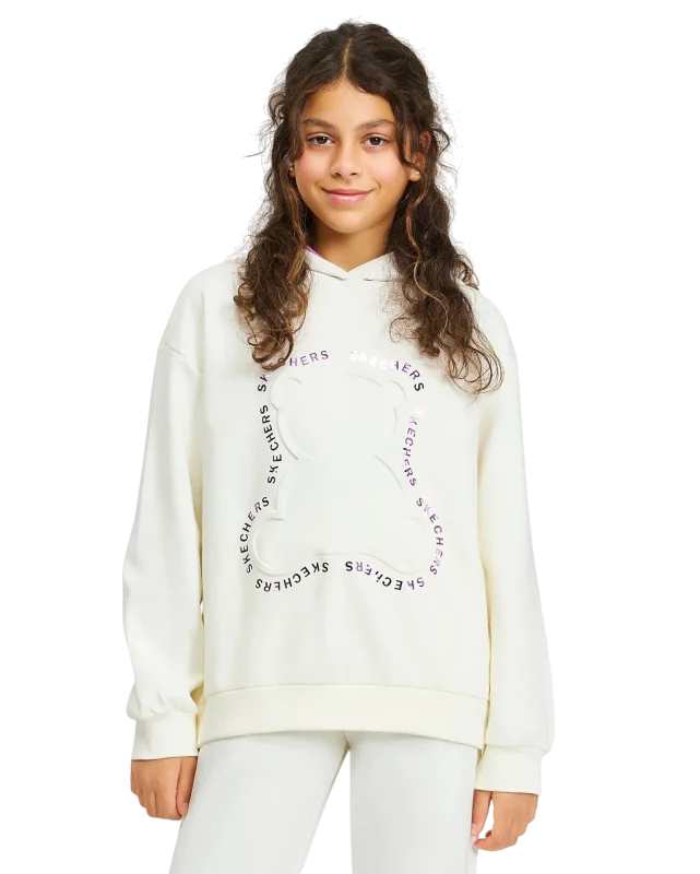 Skechers 2XI-Lock Loose Fit Beyaz Çocuk Sweatshirt - 1