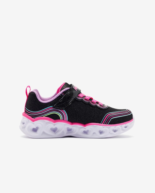 Skechers Hear Lights-Retro Hearts Siyah Çocuk Günlük Ayakkabı - 2