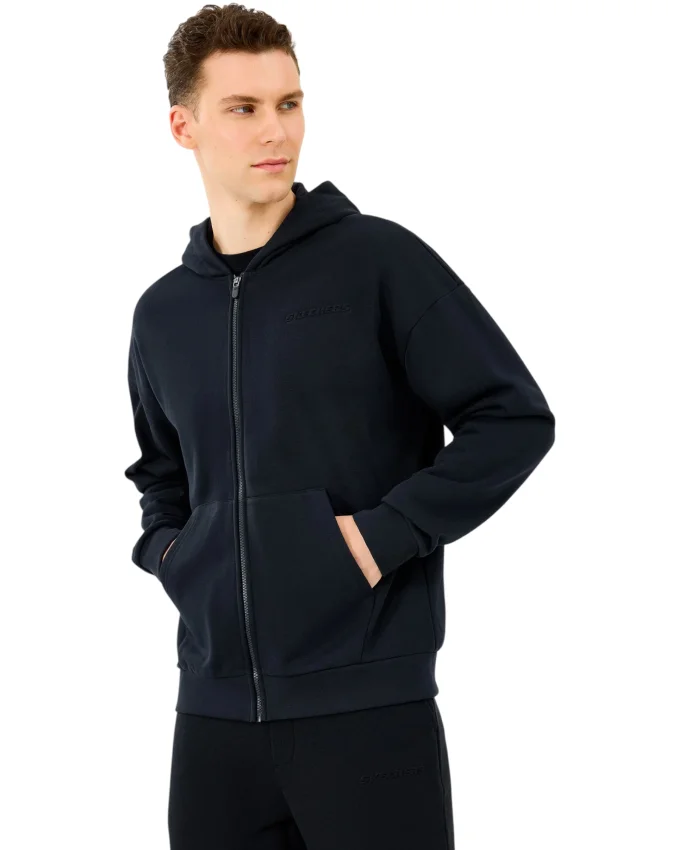 Skechers M Essential Full Zip Hoodie Siyah Erkek Sweatshirt - 2