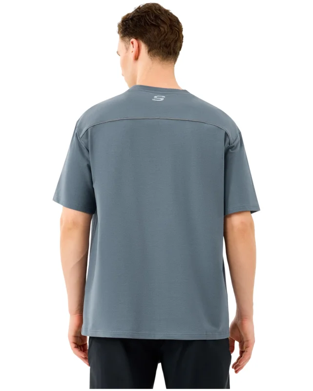 Skechers M Graphic Tee Reflect Logo Oversize Gri Erkek Tshirt - Skechers (1)