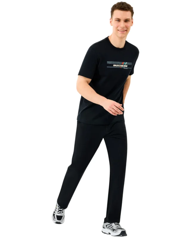 Skechers M Light FabricT-Shirt Siyah Erkek Tshirt - Skechers (1)