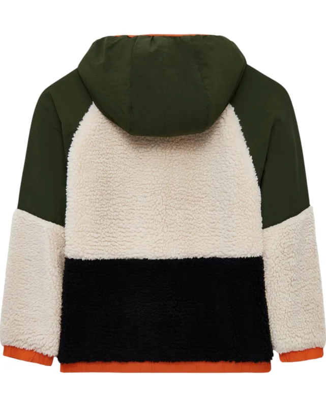 Skechers Outdoor Fleece Full Zip Sherpa Haki Çocuk Mont - Skechers (1)