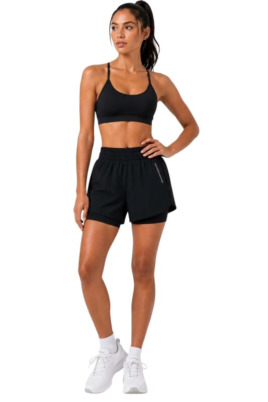 Skechers Performance Coll. 4 Inch 2 In 1 Siyah Kadın Şort - 3