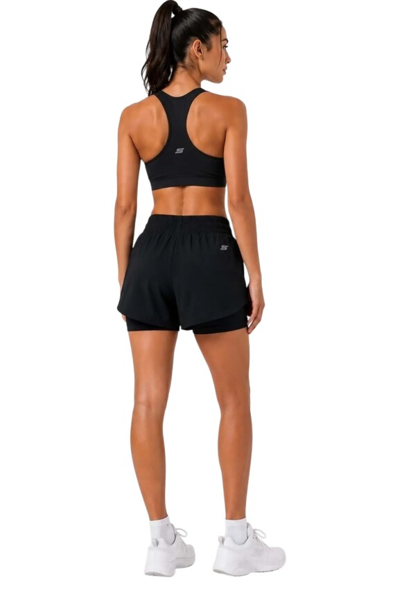 Skechers Performance Coll. 4 Inch 2 In 1 Siyah Kadın Şort - 4