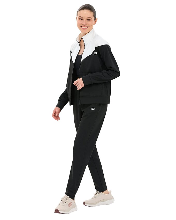 Skechers Performance Coll. Track Suit Siyah Kadın Eşofman Takımı - 4
